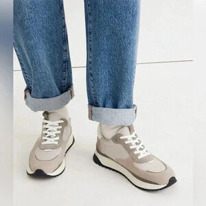 Madewell Kickoff Trainer Sneakers in Leather and (Re)sourced Nylon Sz 6